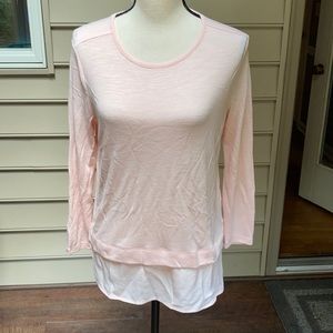 NWT J Crew Knit Contrast Trim Long Sleeve Shirt